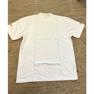 Callaway Golf Men's Turtleneck Size XL White Short Sleeve Golf Shirt Lined Logo